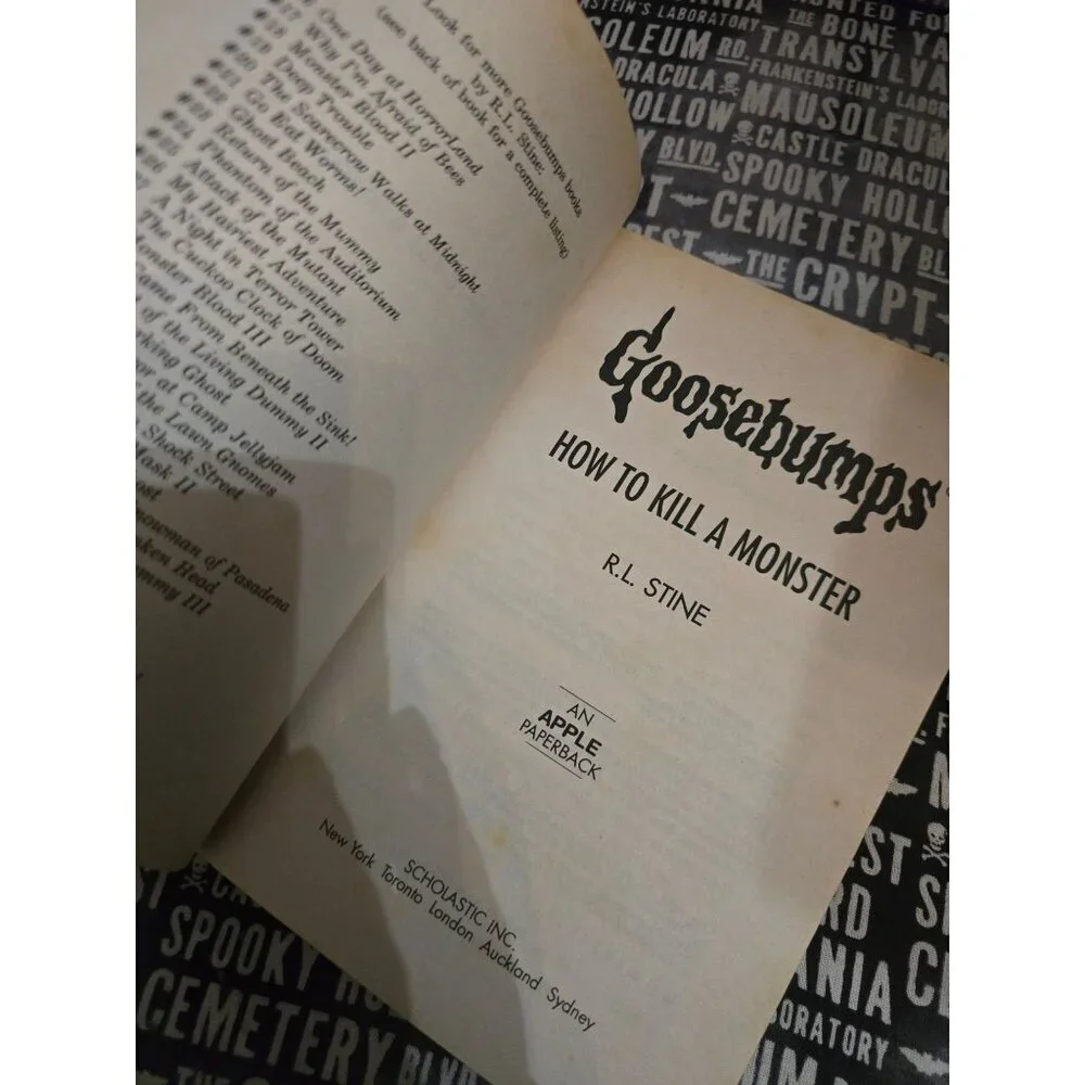 Goosebumps #46 How to Kill a Monster by R.L. Stine Vintage Horror Paperback Book
